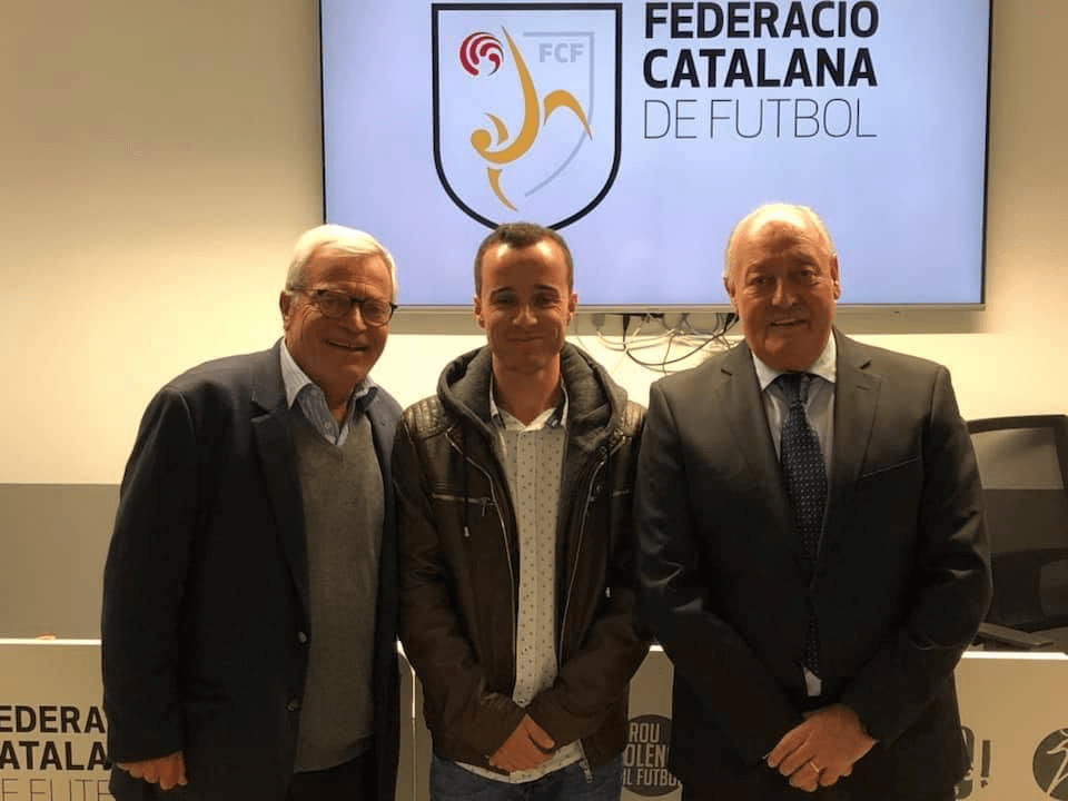Foto en la Federació Catalana de Futbol
